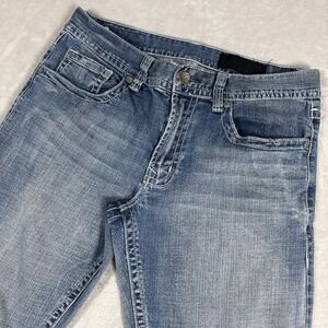 Axel Jeans Mens 32X30 (Fit 31X28) Vintage Boot Denim Blue Embroidered Pockets